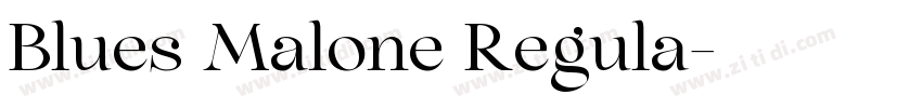 Blues Malone Regula字体转换